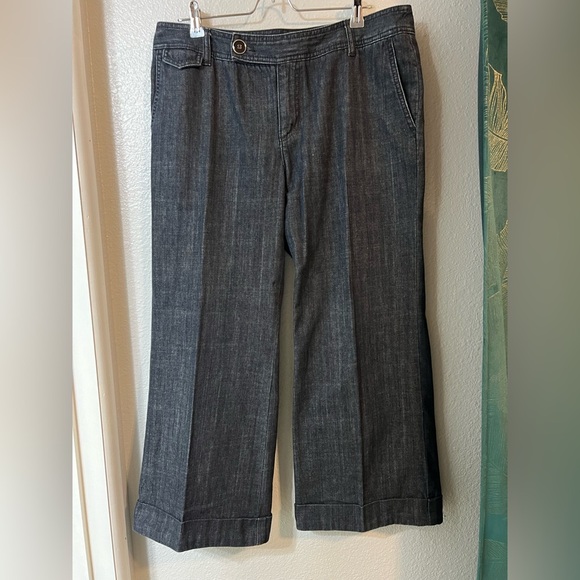 Liz Claiborne Denim - Academia Dark Gray Wide-Leg Jeans